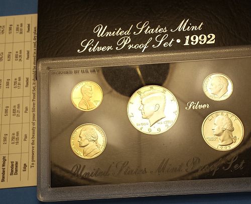 1992 S Silver Proof Kennedy Set