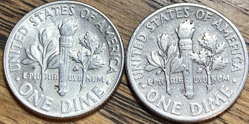 2 1964D high grade Roosevelt dimes