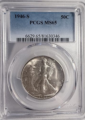1946-S Walking Liberty Half Dollar, MS65 PCGS (13562)