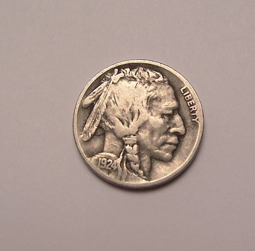 1924-D  BUFFALO  NICKEL  >> F-VF <<
