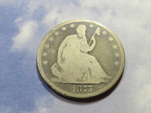 1875 SEATED LIBERTY HALF DOLLAR ~ (90% SILVER) ~ COMB. SHIP ~ LOT J775
