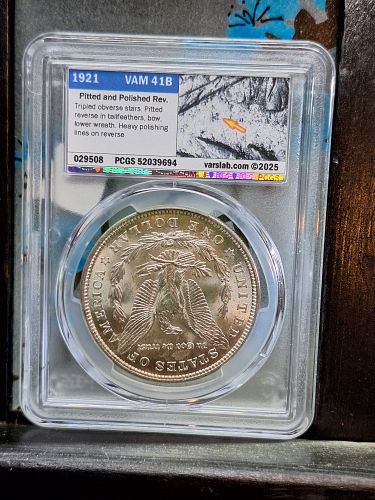 1921 P Morgan silver dollar. MS 63 by pcgs top 100 Vam