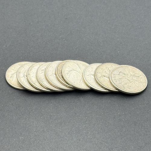 10 Silver Canada Quarters