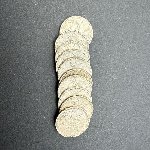 10 Silver Canada Quarters
