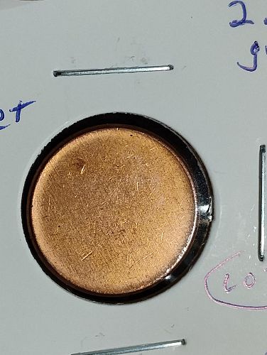 T-2 ZINC CENT PLANCHET, UNSTRUCK 2.6 GRAMS 1982-PRESENT UNC. ( LOT-2)