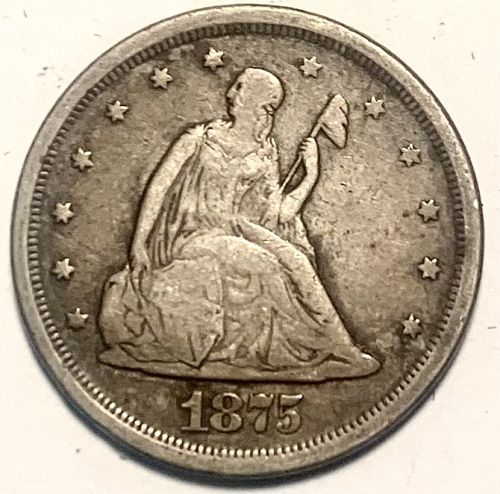 1875S TWENTY CENT PIECE