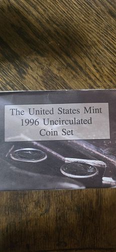 1996 uncirculated mint set with 1996 W dime