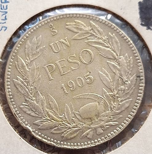 1905 Chili Silver 1 Peso