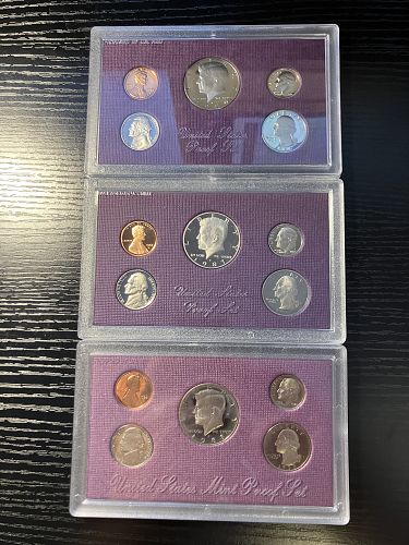 1986, 1987, 1988 Proof Sets
