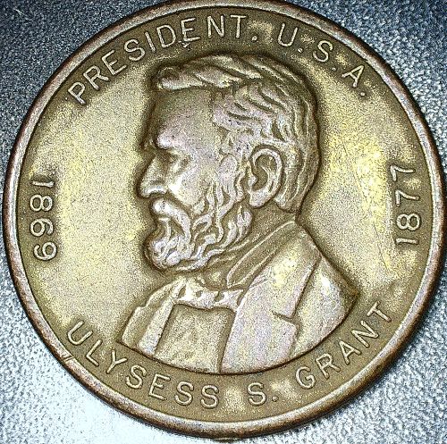 1960s Shell Token - President Coin 18 - Ulysses S. Grant 29mm
