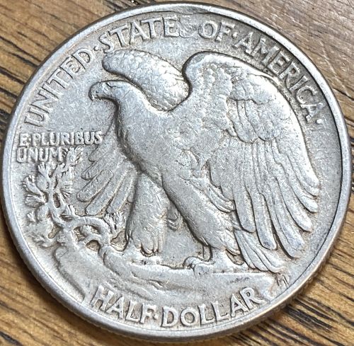 1945 walking liberty half dollar in VERY FINE condition