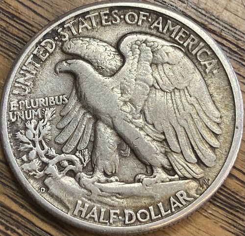 1945D walking liberty half dollar in VERY FINE condition