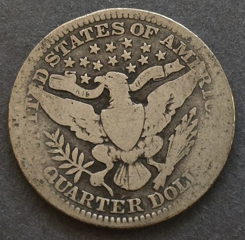 1907 Barber Silver Quarter (C68)