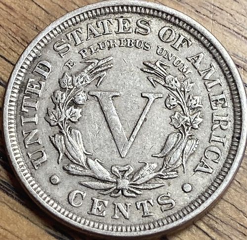 1911 V&rdquo; nickel in EXTREMELY FINE condition