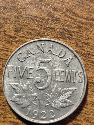1922 Canada 5 Cents