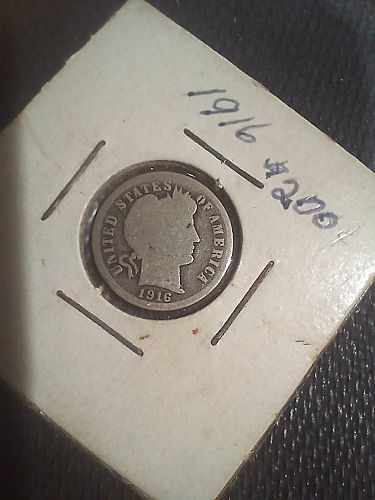 1916  P Barber Dime