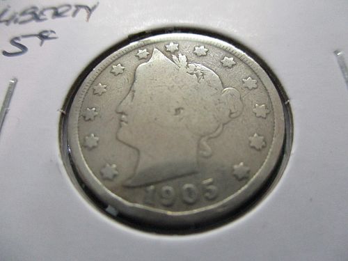 1905  G4 Liberty Nickel.  Item: 5 L05-14.