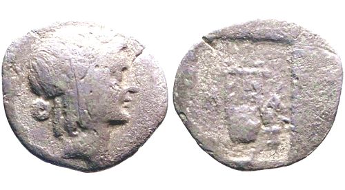Lycian League. Masicytes 27-20 BC Time of Augustus, AR 14.8 mm 1.21gm Hemidrachm