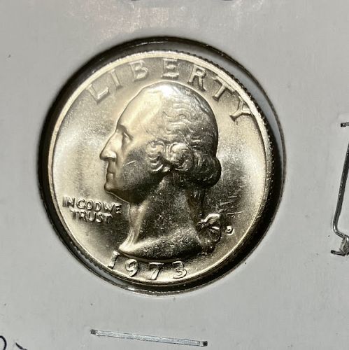 1973 D Washington quarter from mint set