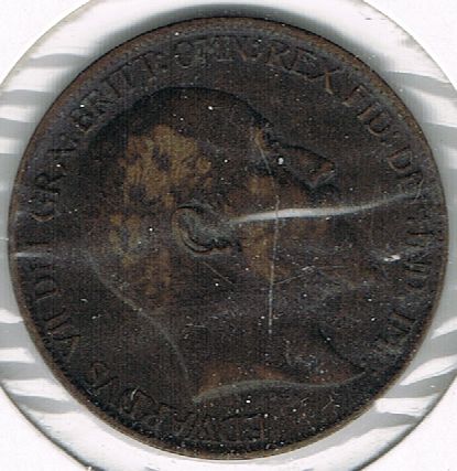 &frac12; Penny - Edward VII, United Kingdom, 1902