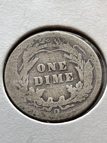 1893 O Barber Silver Dime 1.7 Million Minted Circulated See Pics