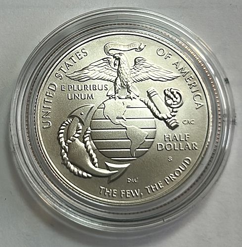 2025-S UNC Clad 50c U.S. Marine Corps 250th Anniversary Commemorative S-1