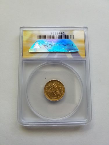1851 P Coronet Head Gold $2.50 Quarter Eagle ANACS Graded AU 50