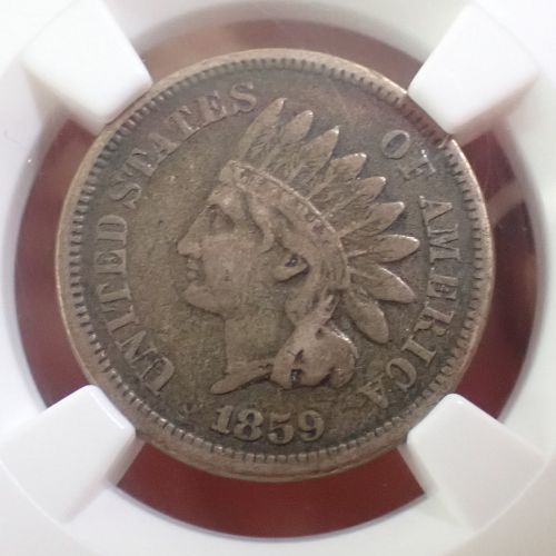 1859 Indian 1c VF25 NGC