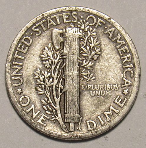 1942 P Mercury Dime in circulated condition