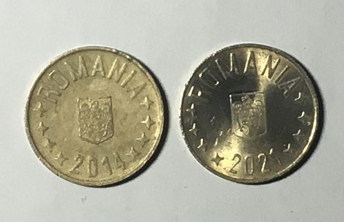Lot 2 Coin Romania 50 bani 2014 2021