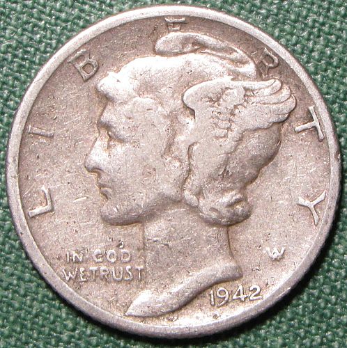 1942 D Mercury Dime