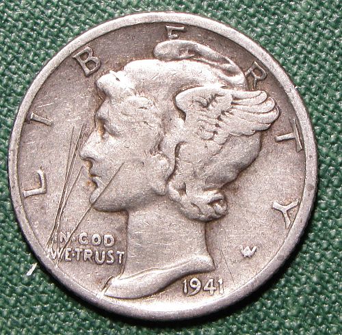 1941 D Mercury Dime