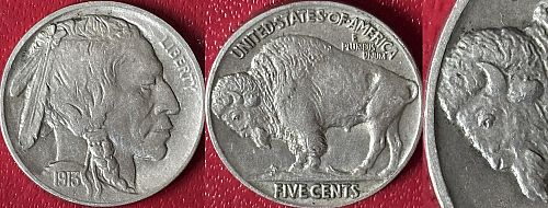 1913 Type2 AU Buffalo Nickel Full Date, Full Horn