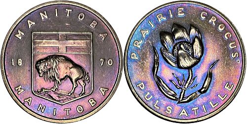 Canada Provincial Arms and Flowers Manitoba -Shell Oil Token 1970 / AU&nbsp;&nbsp;SKU# 41535.01