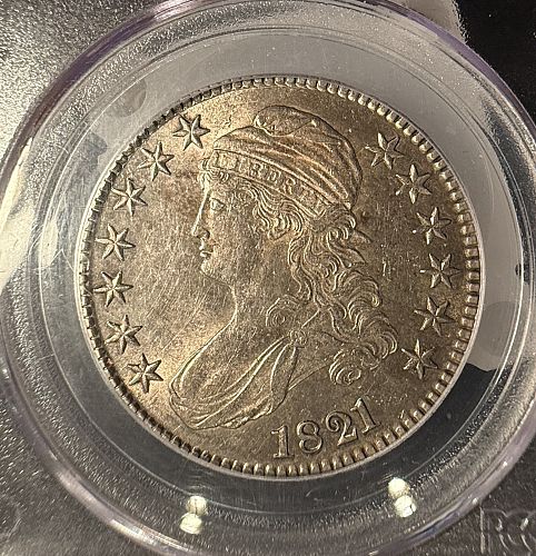 1821 Capped Bust Half Dollar, AU55 PCGS (14086)