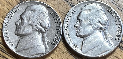 1958 Jefferson nickel in EXTREMELY FINE condition get the 58D free