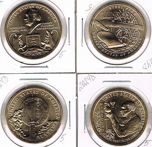 Dollar American Innovation, set of four coins, 2024 D, UNC