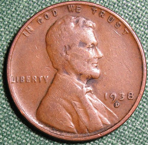1938 D Wheat Back Lincoln Cent