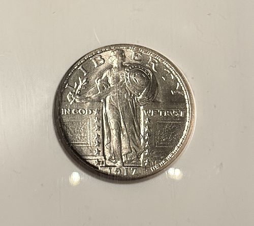 1917-S T-2 Standing Liberty Quarter, MS63, NGC. (14222)