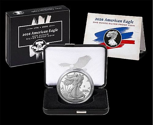 2026 W American Silver Eagle Bullion Coins : Proof - 1776-2026  S-1
