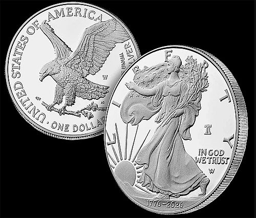 2026 W American Silver Eagle Bullion Coins : Proof - 1776-2026  S-1 -2
