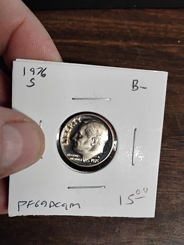1976-S ROOSEVELT DIME PF69DCAM