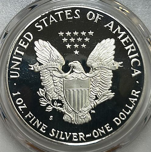 1987 S American Silver Eagle Bullion Coins : Proof.  S-5