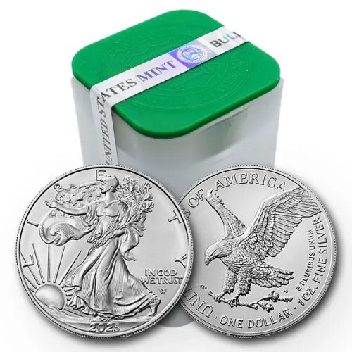 NEW 2025 Silver Eagles &ndash; Gem Brilliant Uncirculated &ndash; Directly from US Mint Roll
