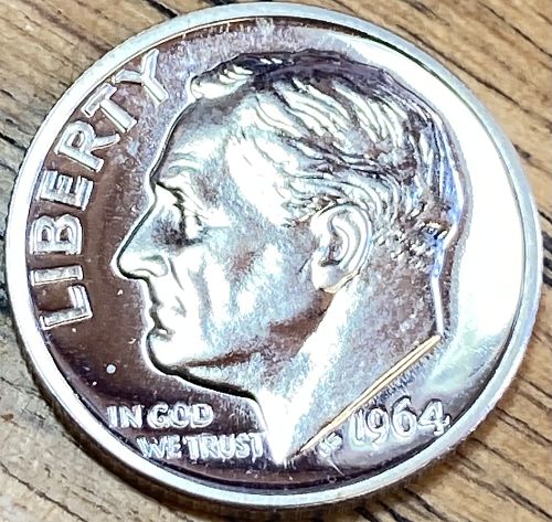 1964 PROOF Roosevelt dime