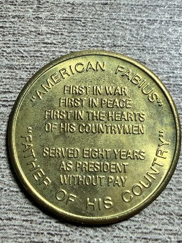George Washington Brass Presidential token