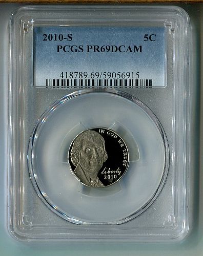 2010- S  JEFFERSON  NICKEL   PCGS   PR 69 DCAM