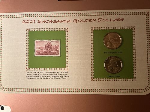 Sacagawea 2001 Golden Coins