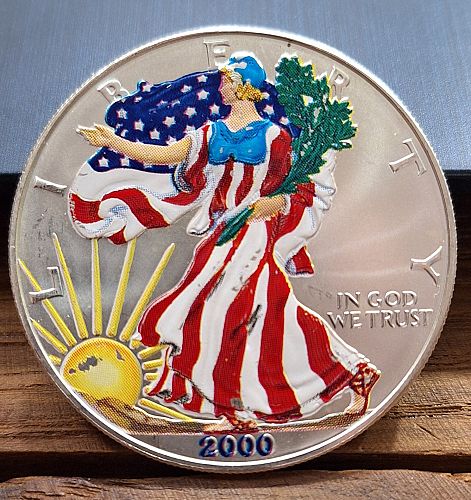 2000 Colorized Silver Eagle