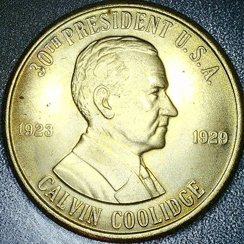 CALVIN COOLIDGE 1923-1929 PRESIDENTIAL MEDAL 30mm
